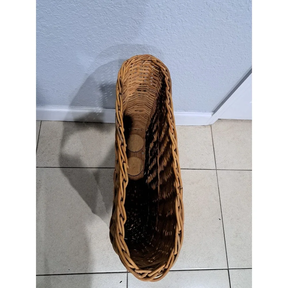 Rare WW2 German Army Wicker Artillery Basket‎ Ammo Shell Carrier Holds 4 Shells